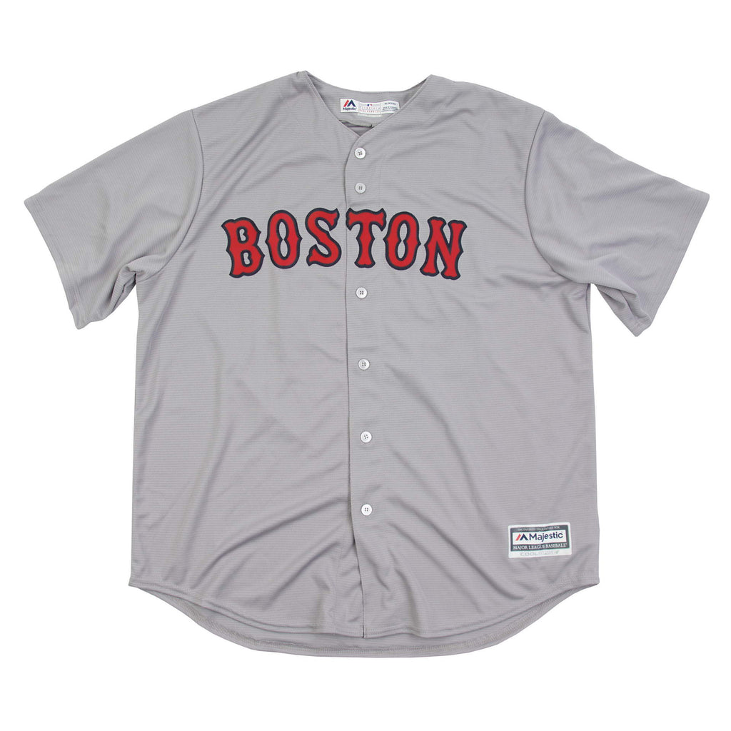 Boston Red Sox Majestic Cool Base Custom Jersey - Gray
