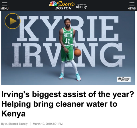 [NBC SPORTS BOSTON] Kyrie Irving's biggest assist of the year? Helping bring cleaner water to Kenya